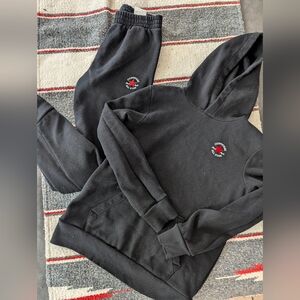 Champion Black Hoodie and Sweatpants Set